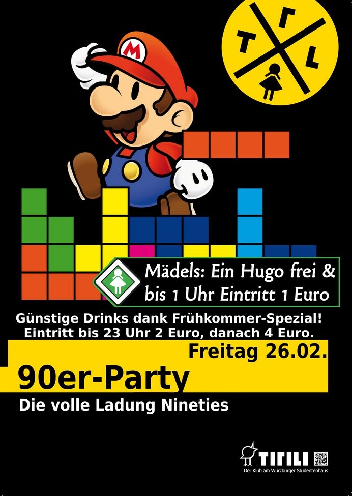 90er-Party: 27 März 2016