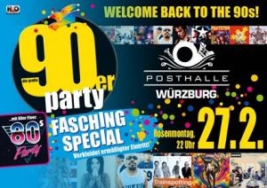 Die große 90er + 80er Party - Fasching Special!