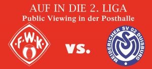 PUBLIC VIEWING: Würzburger Kickers vs. MSV Duisburg